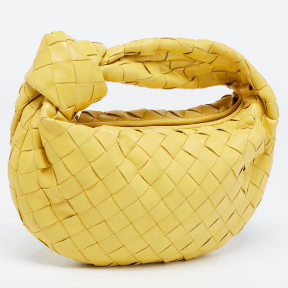 BOTTEGA VENETA Yellow Intrecciato Leather Mini Jodie Hobo - Picture 3 of 8